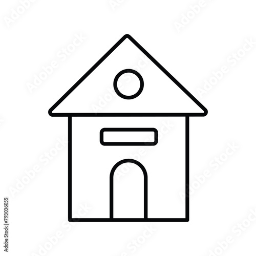 home icon with white background vector stock illustration