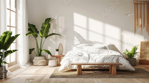 bedroom mockup interior design template ideas creative house minimal design photo