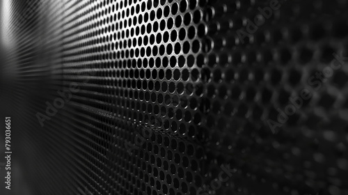 Behold the unyielding elegance of black perforated AI-generated Image