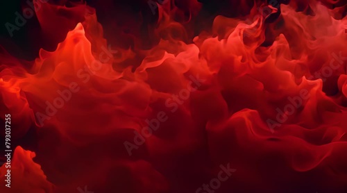 Exploring the Fiery Depths of Red Smoke Clouds photo