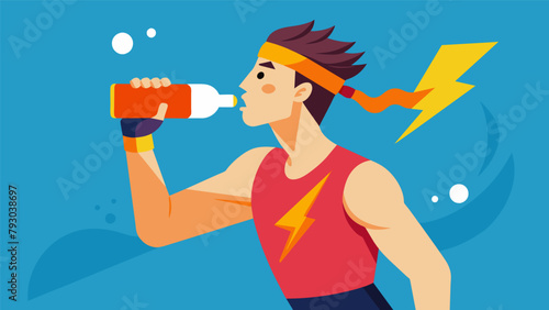 A fighter hydrating with electrolyterich sports drinks during their intense training session.