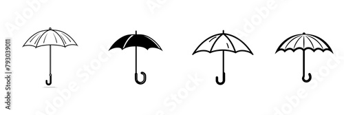 Hand drawn illustration of  umbrella