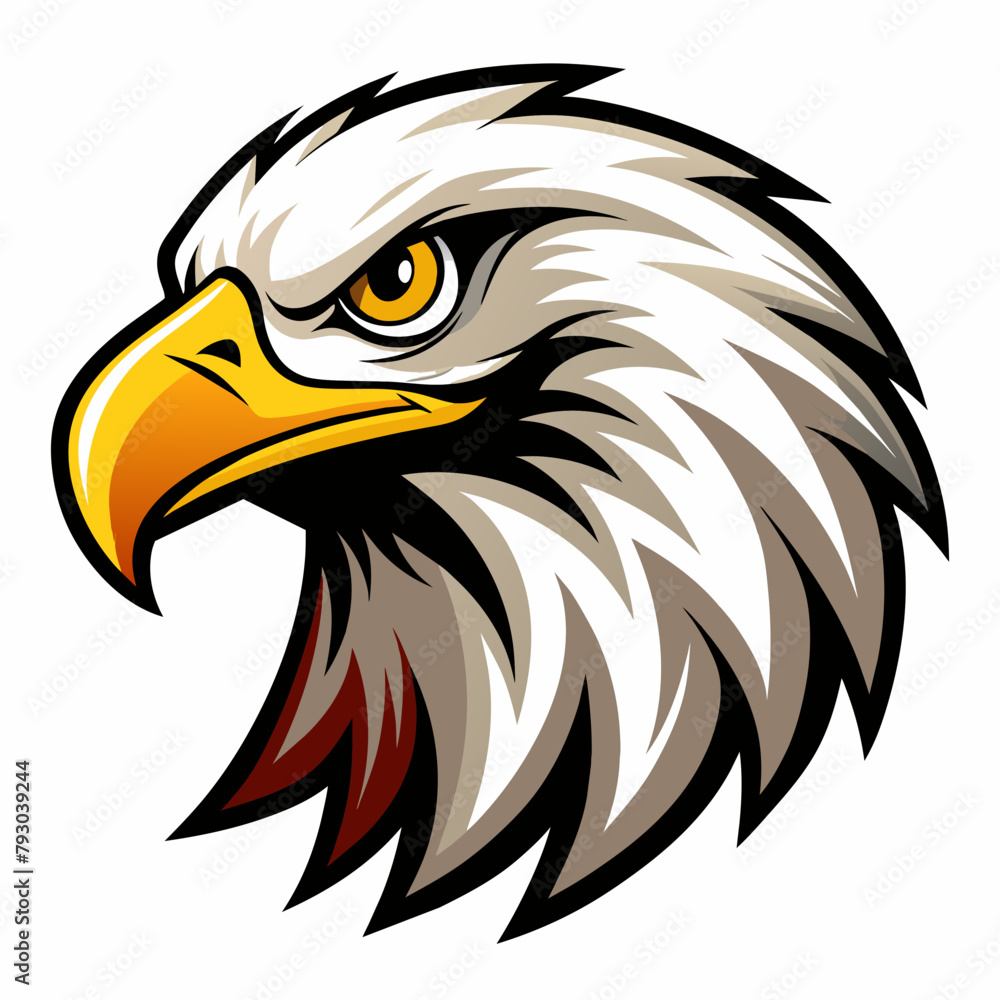 American bald eagle head vector illustration American bald eagle head vector illustration