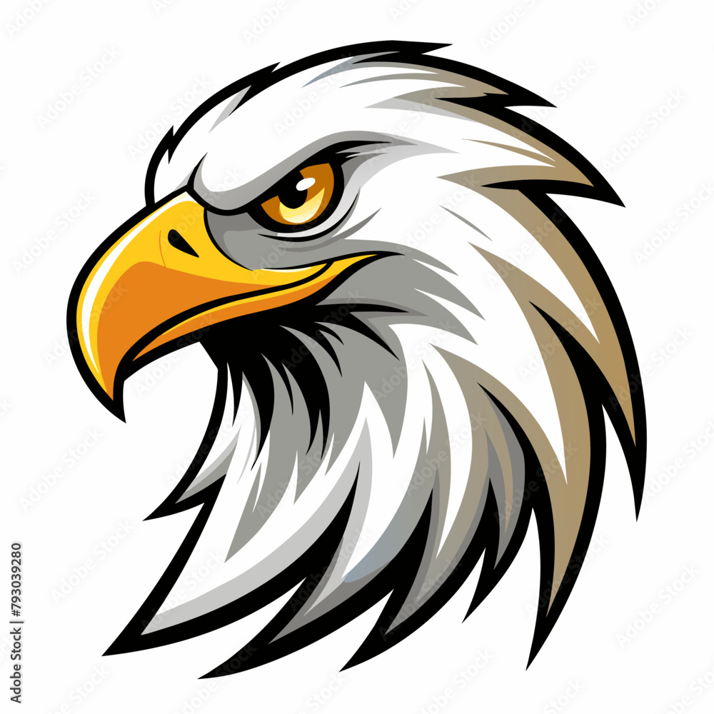 American bald eagle head vector illustration American bald eagle head vector illustration