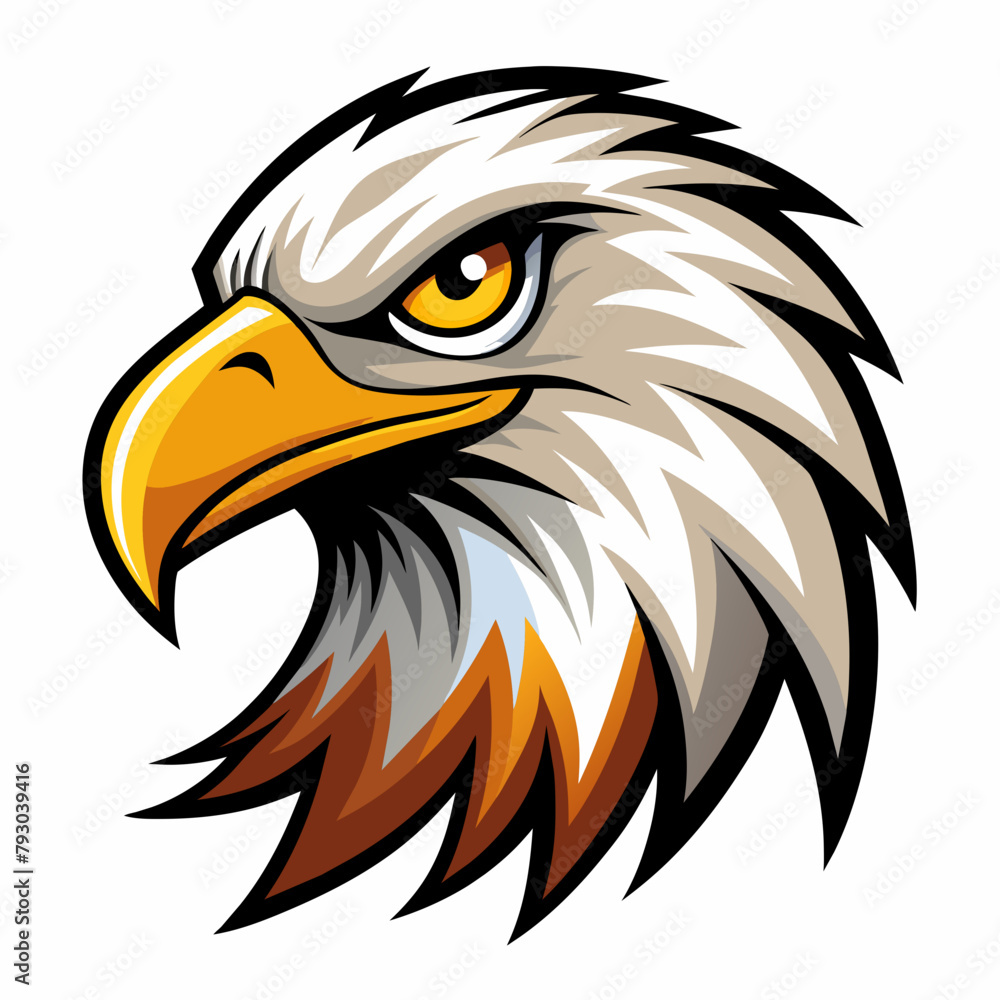 American bald eagle head vector illustration American bald eagle head vector illustration