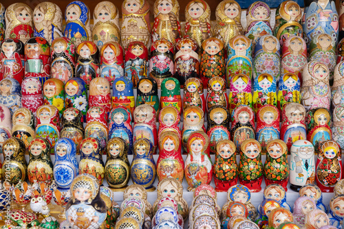 Russian souvenir matryoshka russian dolls photo