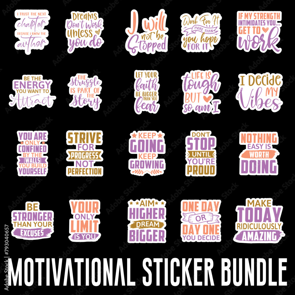 Motivational Sticker Bundle