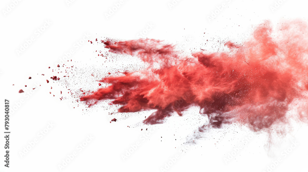 red chalk powder explosion