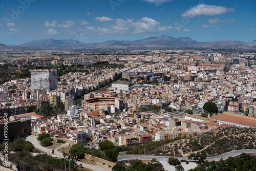 Panorama of Alicante (Costa Blanca, Spain) with a view of the bull ring (Placa de bous, toros, corrida) and characteristic Spanish buildings © marekfromrzeszow