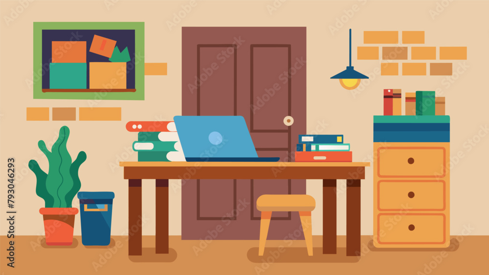 In a college dorm room a desk made from an old door and wooden crates holds textbooks and a laptop. It was the first furniture project In a college dorm room a desk made from an old door and wooden crates holds textbooks and a laptop. It was the first furniture project