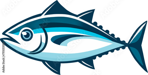 Blue tuna fish design