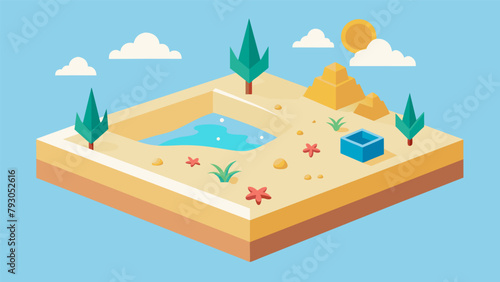 A sandbox that transforms into a beach desert or snowy wonderland depending on what the children envision..