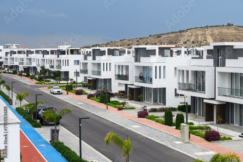 residential complex with white duplexes in northern cyprus 4 photo