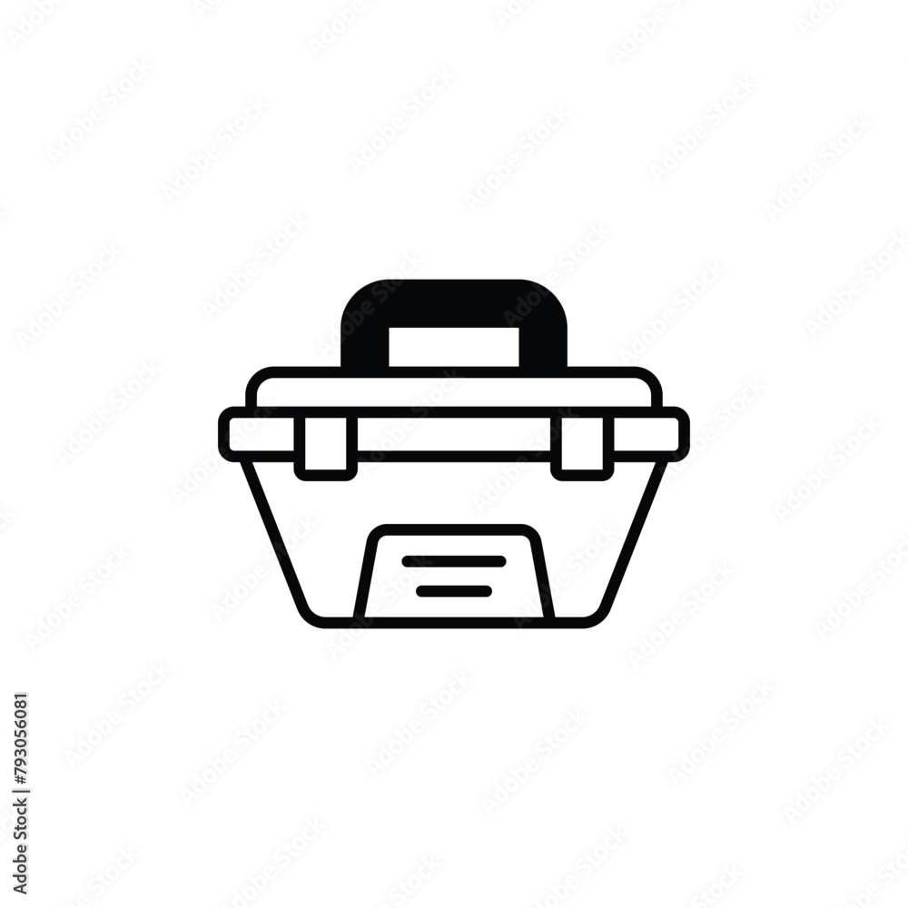 Toolbox icon design with white background stock illustration Toolbox icon design with white background stock illustration