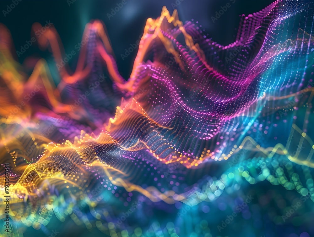 Captivating Visualization of the Audible Spectrum s Dimensional Dynamics