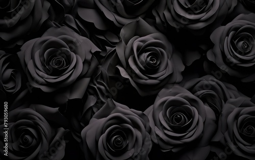 Elegant Black Roses Background