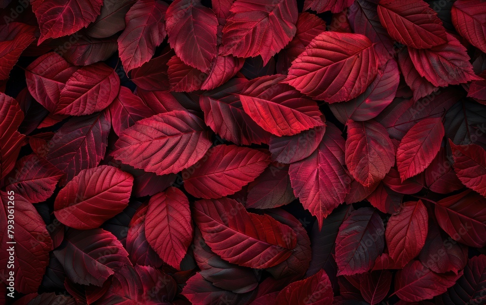 Crimson Autumn Leaves Pattern