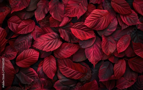 Crimson Autumn Leaves Pattern