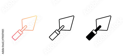 Trowel icon design with white background stock illustration