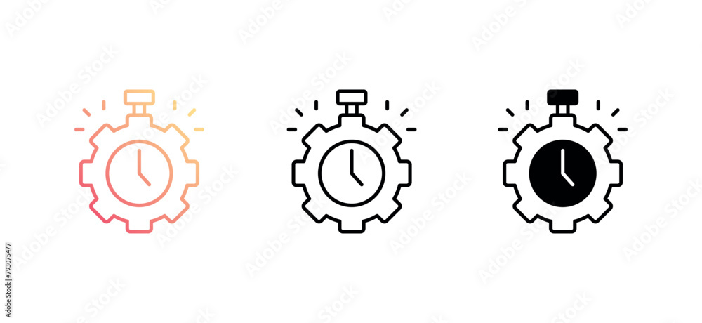Time Management icon design with white background stock illustration Time Management icon design with white background stock illustration