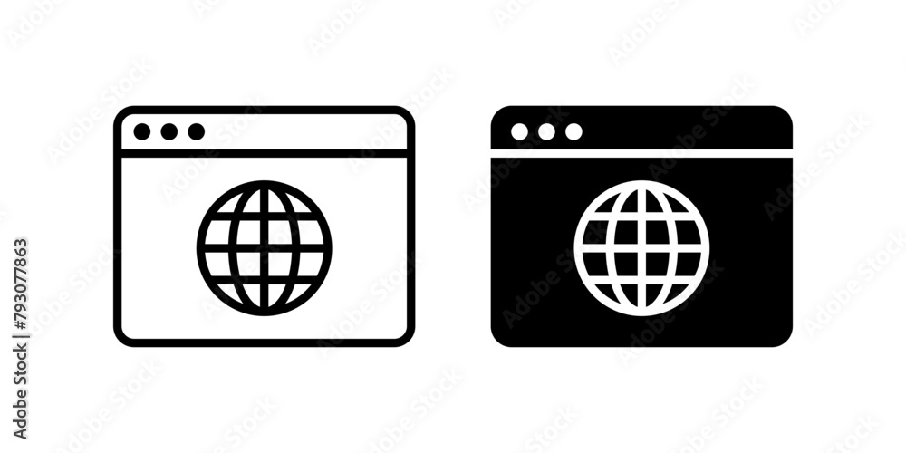 Browser Icon Set. for mobile concept and web design. vector illustration Browser Icon Set. for mobile concept and web design. vector illustration