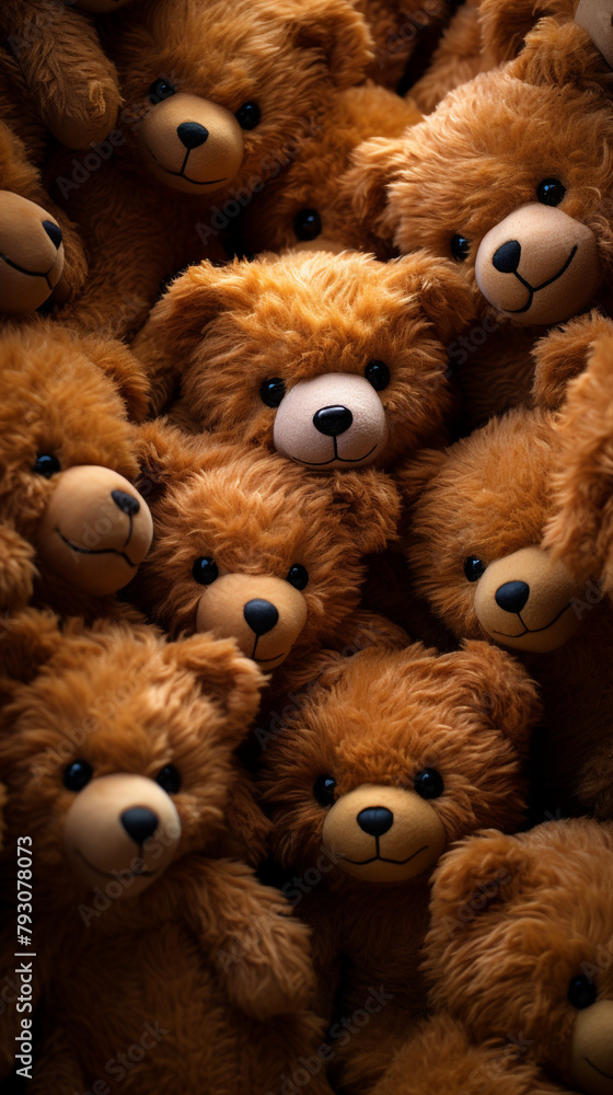 Teddy bear sleeping together and squeezing each other and squinting сreated with Generative Ai Teddy bear sleeping together and squeezing each other and squinting сreated with Generative Ai