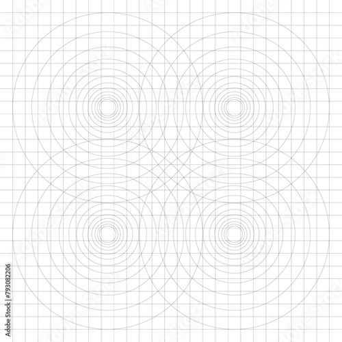 grid (lattice + four circle 1)