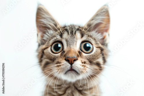 Curious Cat: Adorable Surprised Kitty Portrait