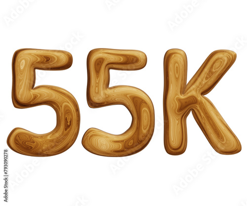 Wooden 55k for followers and subscribers celebration photo