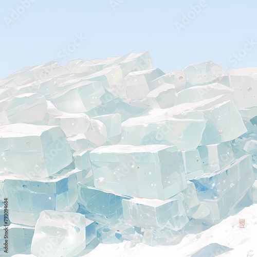 An Unforgettable Sight of an Enormous Iceberg in the Heart of the Frozen North photo