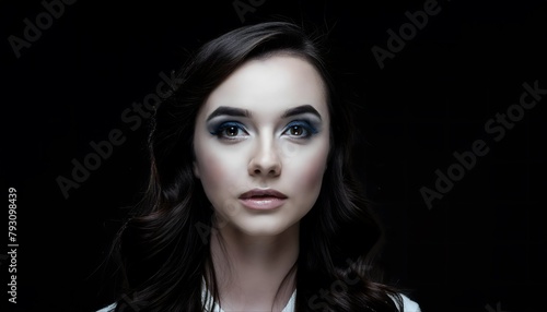 Wallpaper Mural Portrait of a woman in a dark background Torontodigital.ca