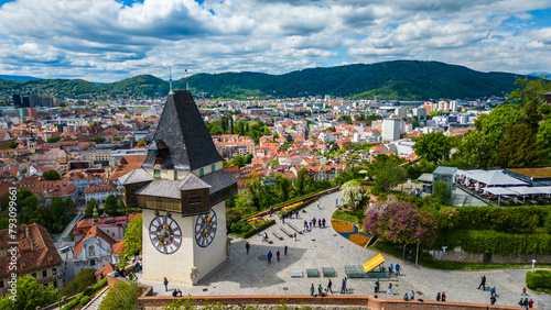 Graz, Austria's second-largest city, is a captivating blend of historic charm, modern innovation, and natural beauty. Its well-preserved old town, a UNESCO World Heritage Site captured by drone