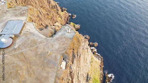 Aerial view of the North Cape in Norway, Europes northernmost point and famous travel destination photo