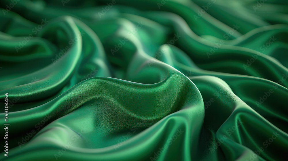 Detailed Close Up of Green Fabric Texture Detailed Close Up of Green Fabric Texture