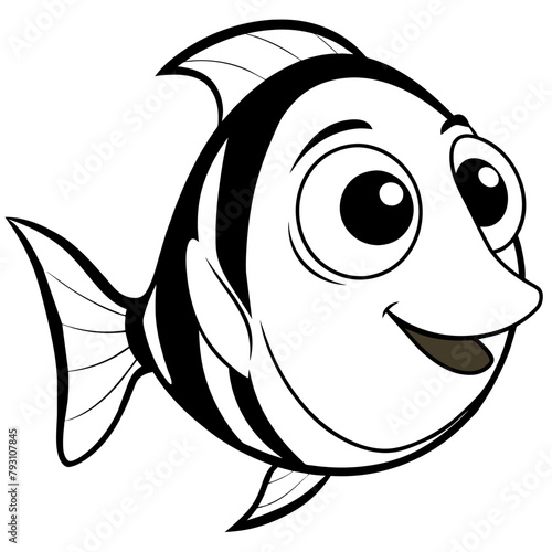 Photography Dory Fish cartoon vector icon