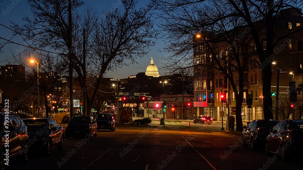 Naklejka premium City Views of Madison Wisconsin