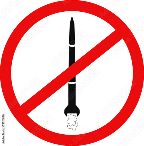 Military missile. Rocket icon