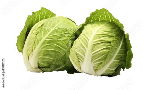 cabbage isolated on white Generative  AI 