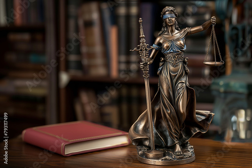 Figurka Temidy, bogini sprawiedliwości, prawa i wiecznego porządku. Temida. Lady Justice