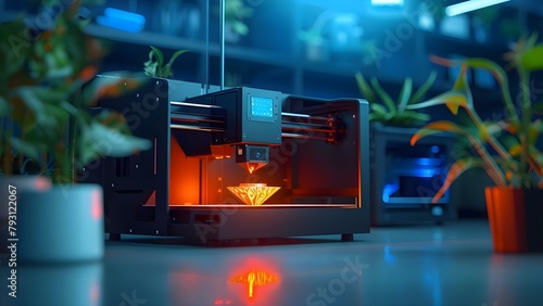 Revolutionary 3D printers creating messages transforming manufacturing industry with innovative technology. Concept 3D Printing, Manufacturing Industry, Innovative Technology, Revolutionary Messages