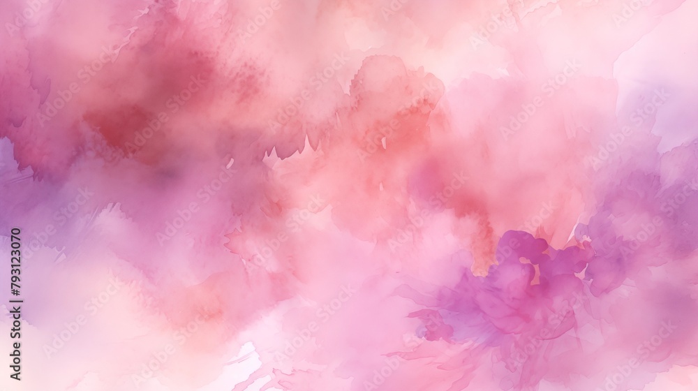 Fototapeta premium Abstract Watercolor Background in Soft Pink and Purple Hues