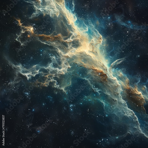 Interstellar gas clouds in the Eagle Nebula
