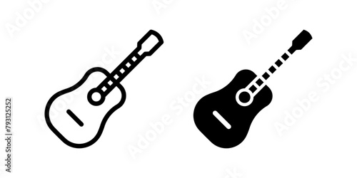 Guitar icon set. flat illustration of vector icon