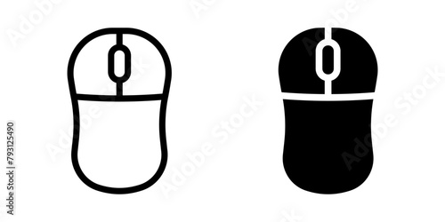 Mouse icon set. flat illustration of vector icon