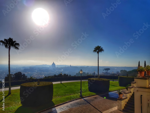 Panorama di Roma dalla villa