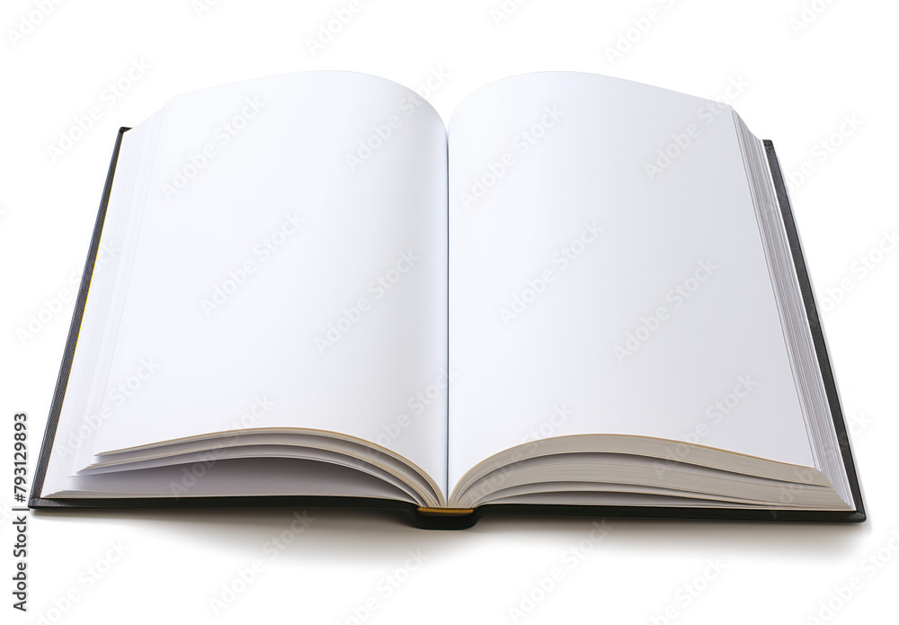 Old book with empty sheets. Mock up empty space.