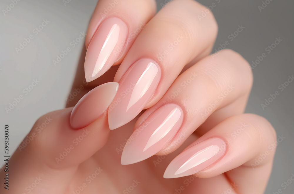 Manicure and hand care concept. Shiny nails. Manicure and hand care concept. Shiny nails.