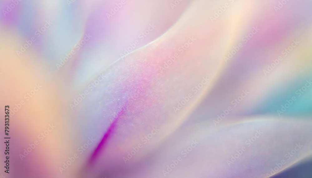 A vibrant, multi-colored, Dreamy abstract texture of floral background in soft pinks, purples, and iridescent hues, ideal for serene and mystical designs.