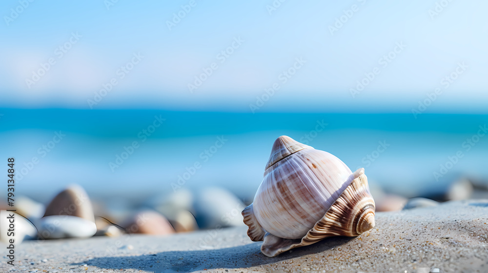 Beautiful white shells on the beach Beautiful white shells on the beach