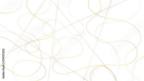 Colorful random pattern line stroke on a transparent background. Decorative golden pattern with tangled curved lines. Random chaotic lines abstract geometric pattern vector background.	
